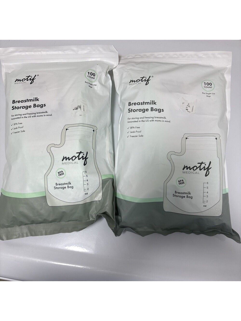 200 Motif Medical Breast Milk Storage Bags Lot Of  2 Packs 200 Total 8 oz Bags